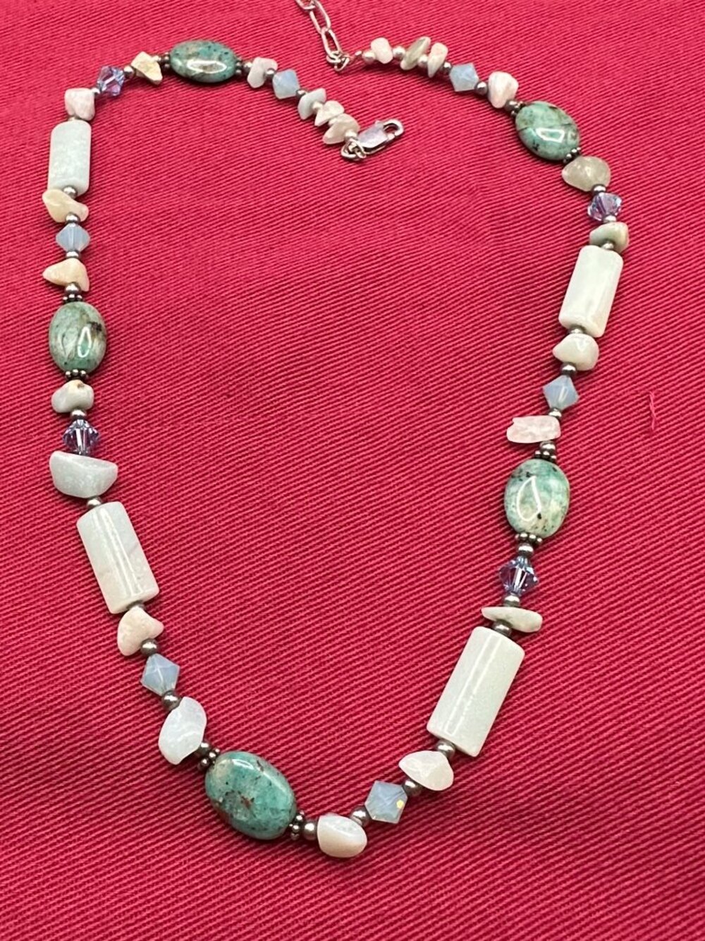 Artisan Natural Semi-Precious Gemstone 925 Necklace